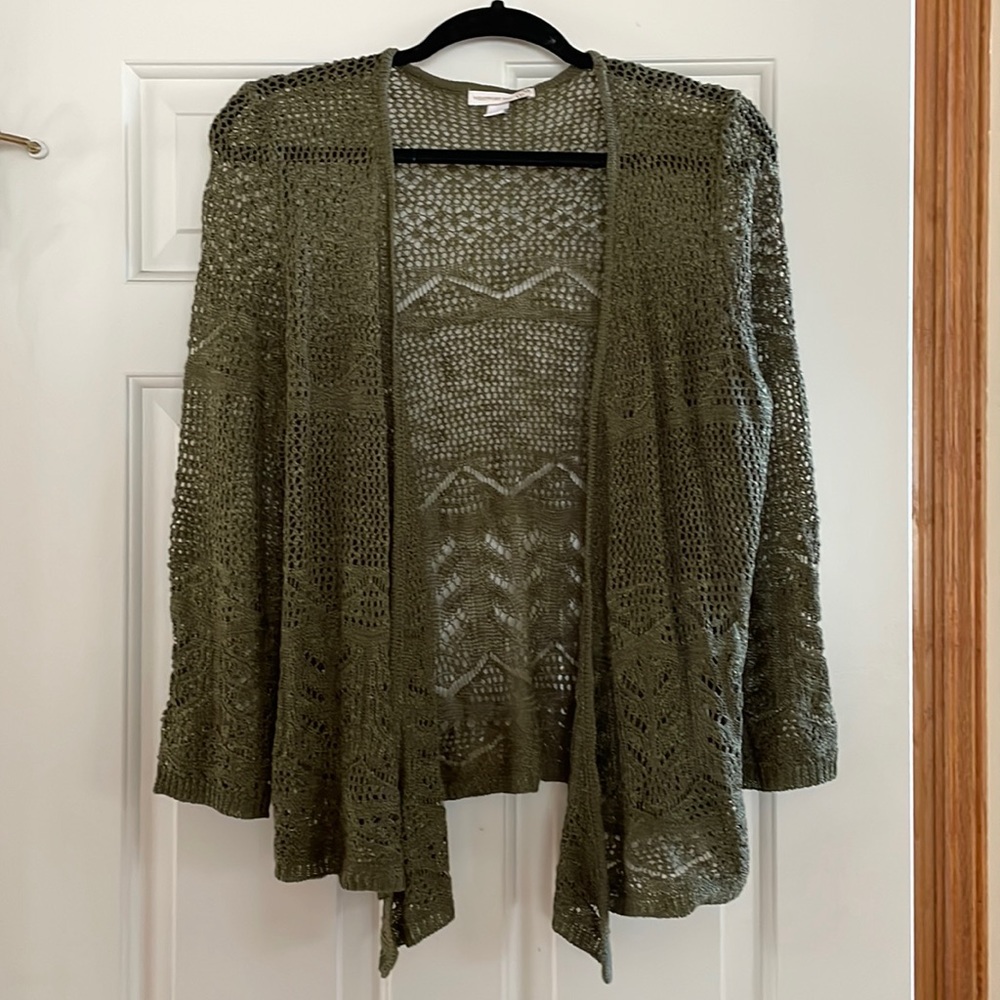 Army Green Cardigan, lightweight